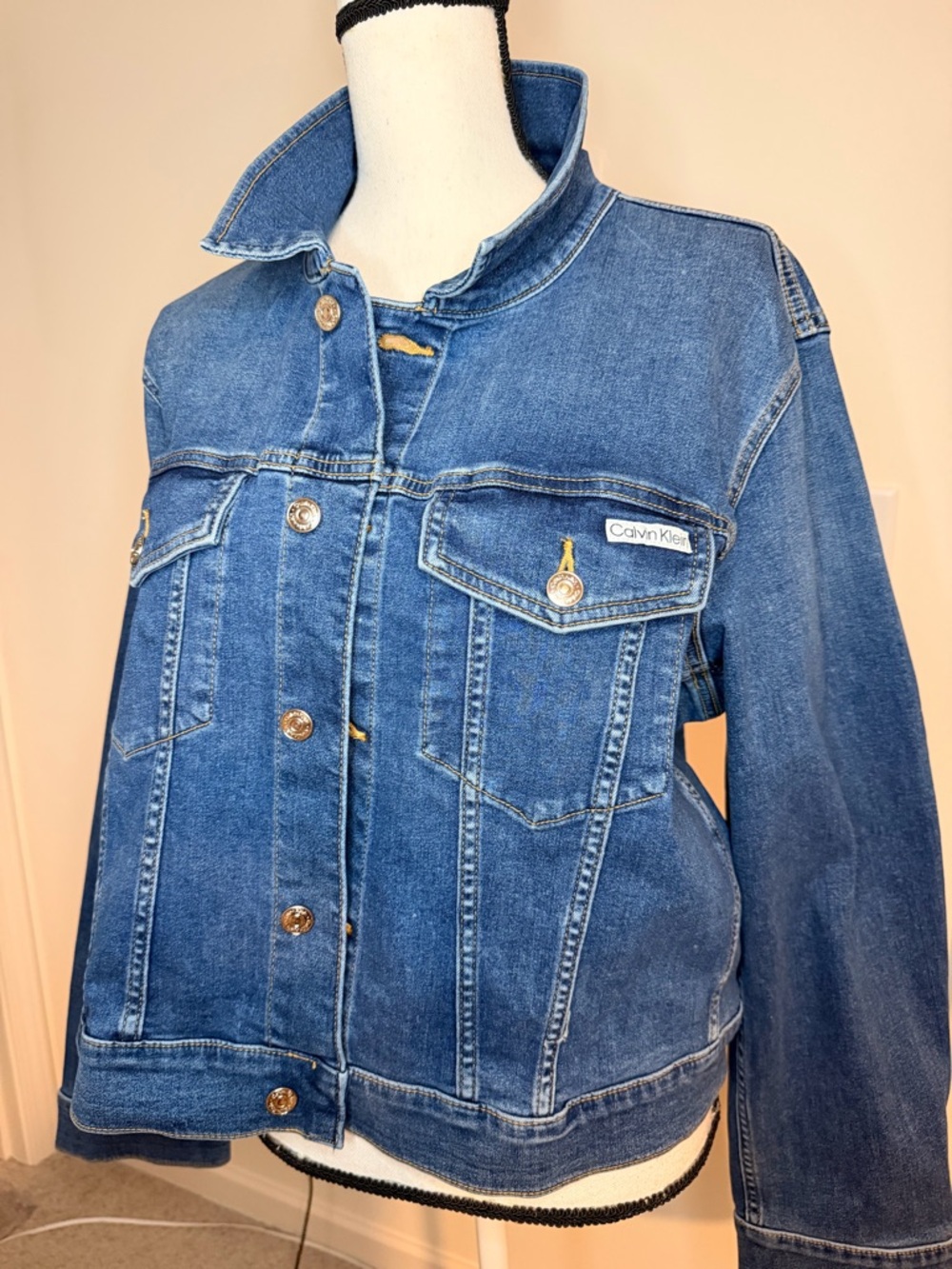 Calvin Klein Medium Blue Denim Trucker Jacket